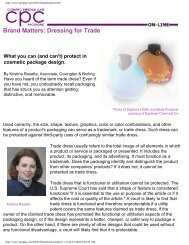 Brand Matters: Dressing for Trade - Covington & Burling