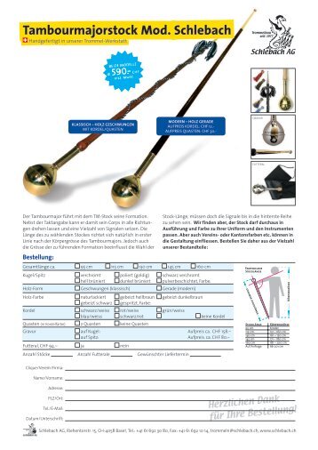 Tambourmajorstock Mod. Schlebach - Schlebach AG