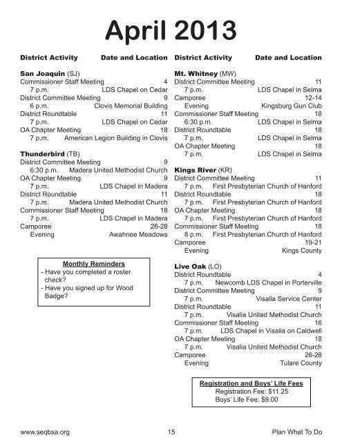 2012-2013 Planning Guide - Sequoia Council Boy Scouts of America