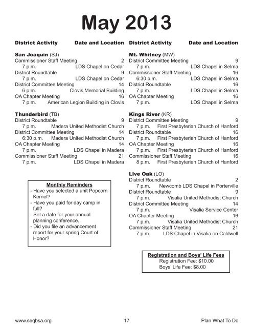 2012-2013 Planning Guide - Sequoia Council Boy Scouts of America