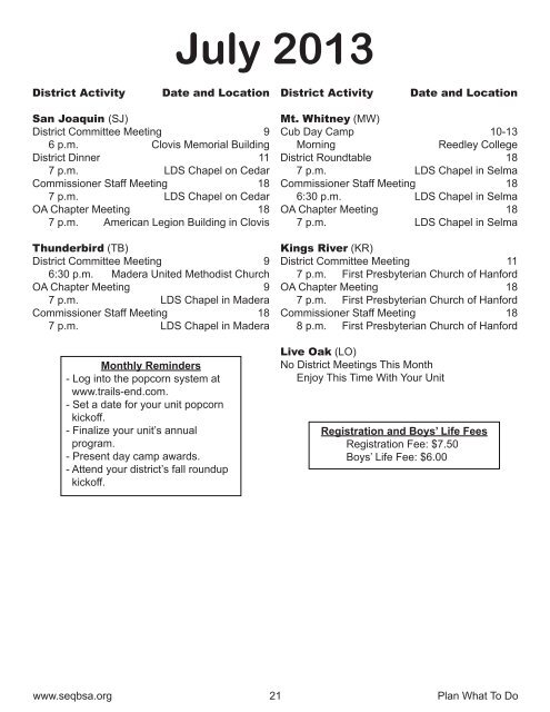 2012-2013 Planning Guide - Sequoia Council Boy Scouts of America