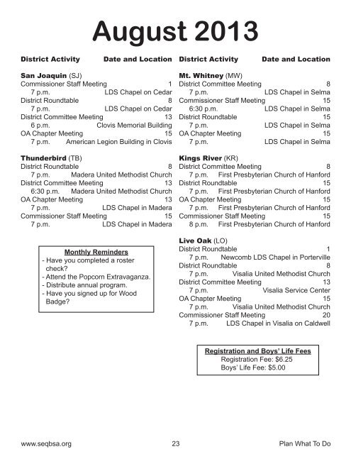 2012-2013 Planning Guide - Sequoia Council Boy Scouts of America