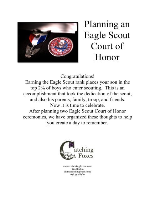 Guide To Planning An Eagle Scout Court Of Honor Catching Foxes