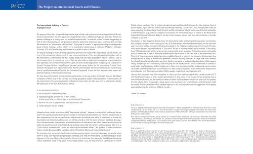 chart - Project on International Courts and Tribunals