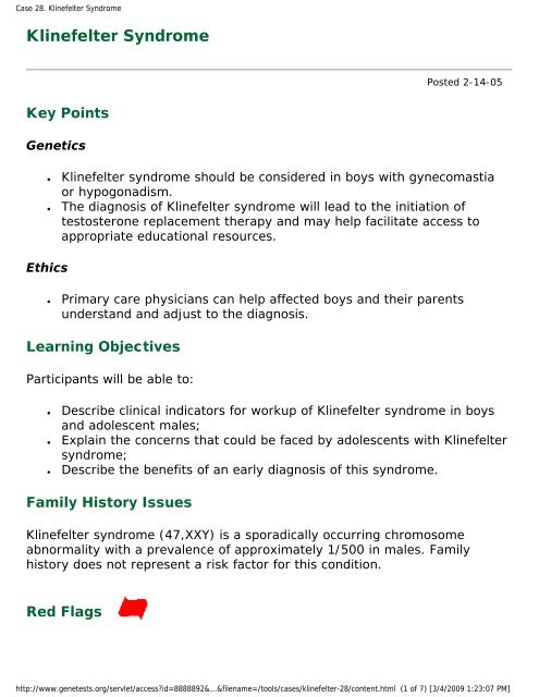 Case 28. Klinefelter Syndrome