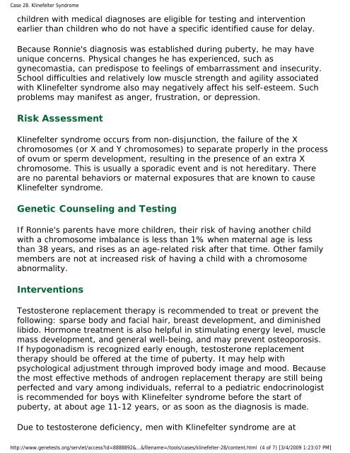 Case 28. Klinefelter Syndrome