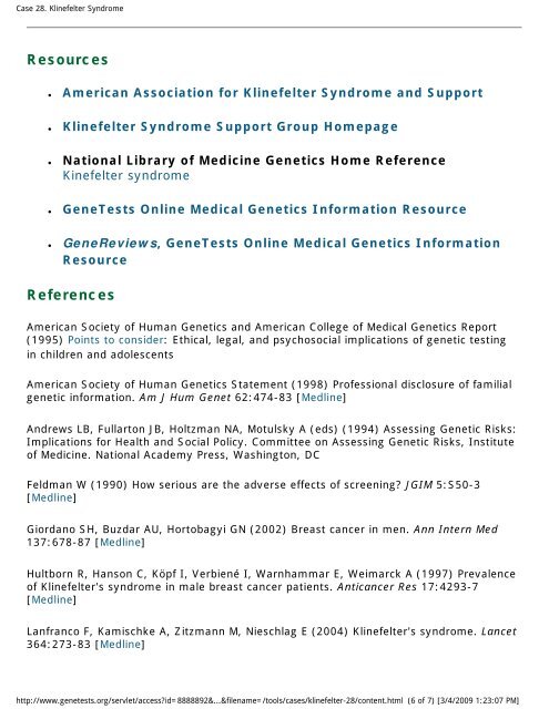 Case 28. Klinefelter Syndrome