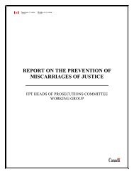 REPORT ON THE PREVENTION OF MISCARRIAGES OF JUSTICE