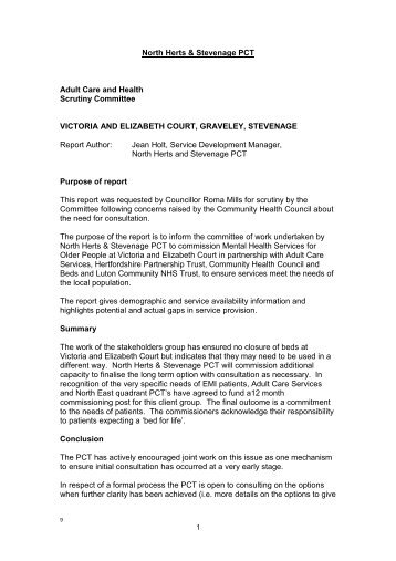 North Herts & Stevenage - Hertfordshire County Council