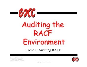 Auditing the RACF Environment - EKC