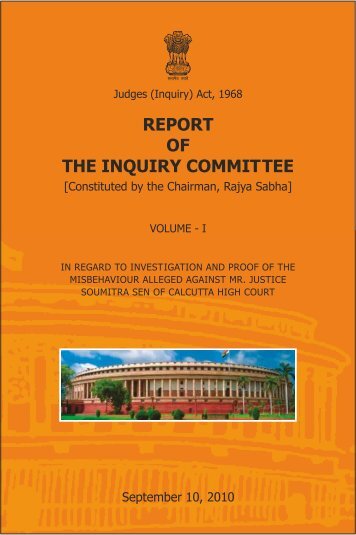 REPORT OF THE INQUIRY COMMITTEE - Rajya Sabha