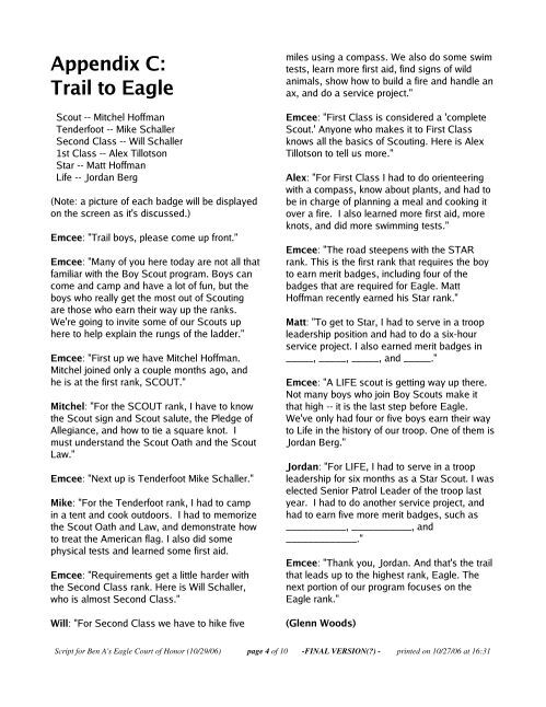 Appendix C: Trail to