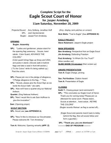 Eagle scout application essay