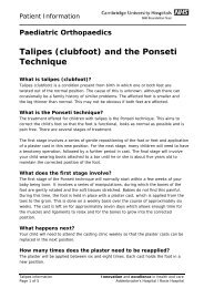 Talipes (clubfoot) and the Ponseti Technique - Cambridge University ...