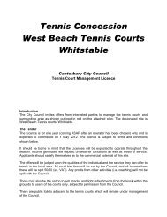 West Beach Tennis Courts concession - Canterbury City Council