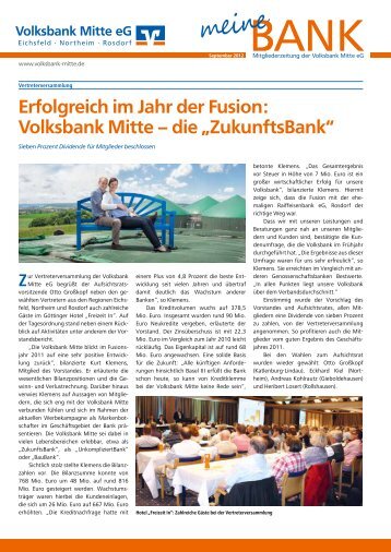 September 2012 - Volksbank Mitte eG