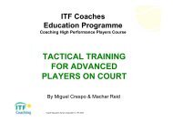 tactical training for advanced players on court - Coaching - ITF