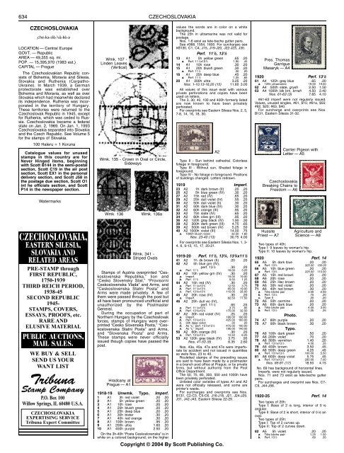 Scott 2005 Postage Stamp Catalogue Czechoslovakiapdf - 