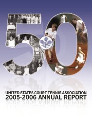 USCTA Annual Report - United States Court Tennis
