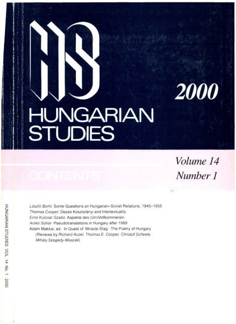 hungarian studies - EPA - Országos Széchényi Könyvtár