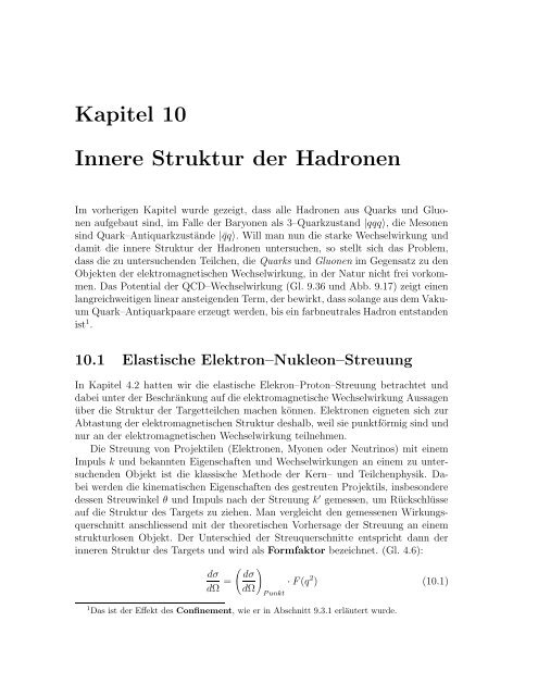 Kapitel 10 Innere Struktur der Hadronen - Hera-B