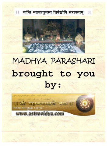 Madhya Parashari – A Classic Of - Astrovidya.com