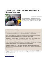 TheStar.com | GTA | 'We don't sell tickets to Negroes,' they said