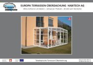 EUROPA TERRASSEN-ÜBERDACHUNG HABITECH AG