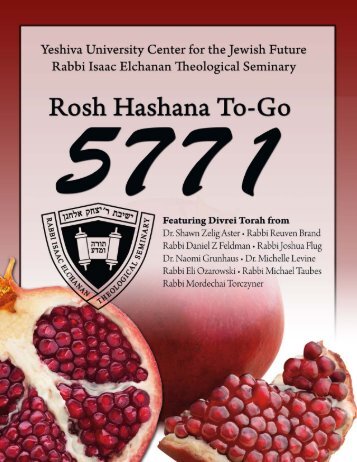 YESHIVA UNIVERSITY • ROSH HASHANA TO-GO ... - YUTorah.org