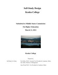 Self-Study Design Document - Keuka College's Middle States ...