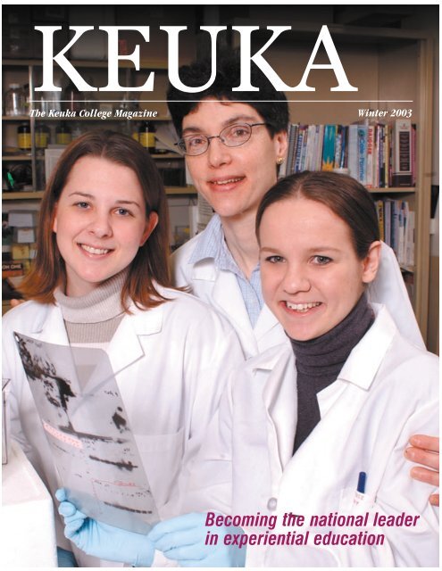 Becoming the national leader in experiential ... - Keuka College