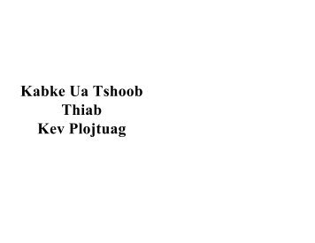 Kabke Ua Tshoob Thiab Kev Plojtuag - Hmong District