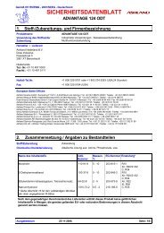 1. SICHERHEITSDATENBLATT ADVANTAGE 124 ODT - Roshard