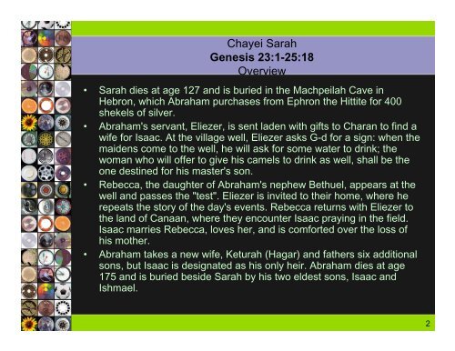 Chayei Sarah Genesis 23:1-25:18 - The Jewish Home