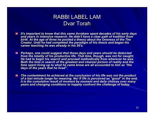 Chayei Sarah Genesis 23:1-25:18 - The Jewish Home