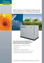 HAUG Compressors for Biogas Conditioning and Biomethane Feed ...