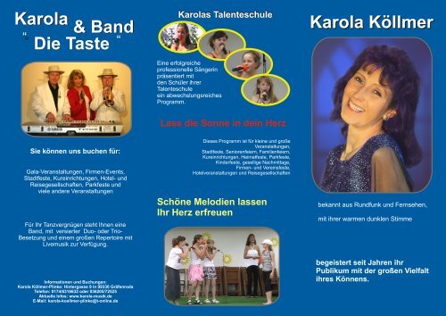 Karola KÃ¶llmer / Die Taste / Talenteschule - Bekannt aus Rundfunk ...