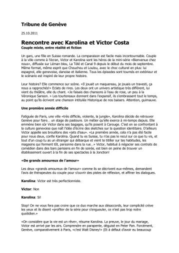 Rencontre avec Karolina et Victor Costa : Couple mixte, entre réalité ...