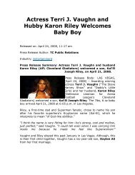 Actress Terri J. Vaughn and Hubby Karon Riley Welcomes Baby Boy