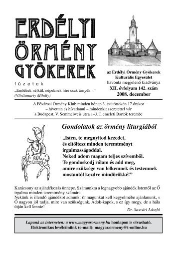 Gondolatok az örmény liturgiából - EPA