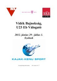 Vidék Bajnokság - Pécsi kajak-kenu Club
