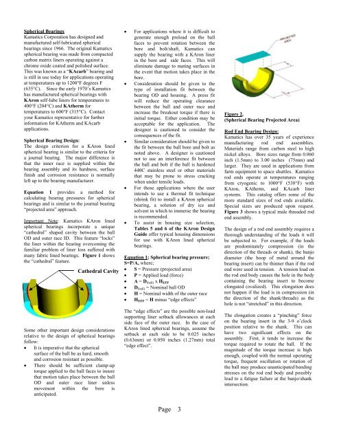 Kamatics Fiberlon™ Bearings - Kaman Corporation