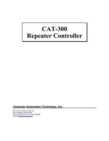 CAT-300 Repeater Controller - Computer Automation Technology