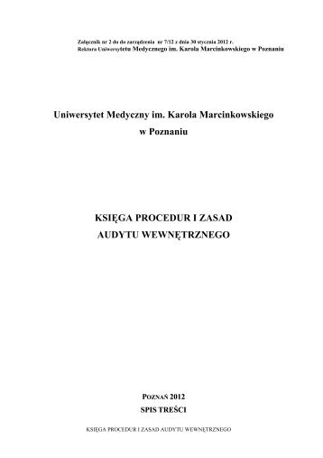 Uniwersytet Medyczny im. Karola Marcinkowskiego w ... - UMP