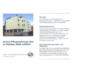 Unsere Pflegewohnung wird - Alters- und Pflegeheim Schönthal ...