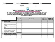 Mechanical Room Safety Checklist - Thompson Rivers University