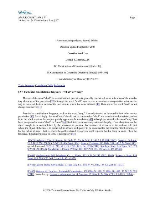 American Jurisprudence, Second Edition - Freedom School