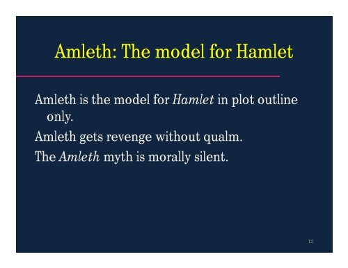 Hamlet: The Neuroethics of Vengeance, Revenge and Redemption