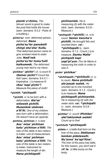 Shiwilu Dictionary