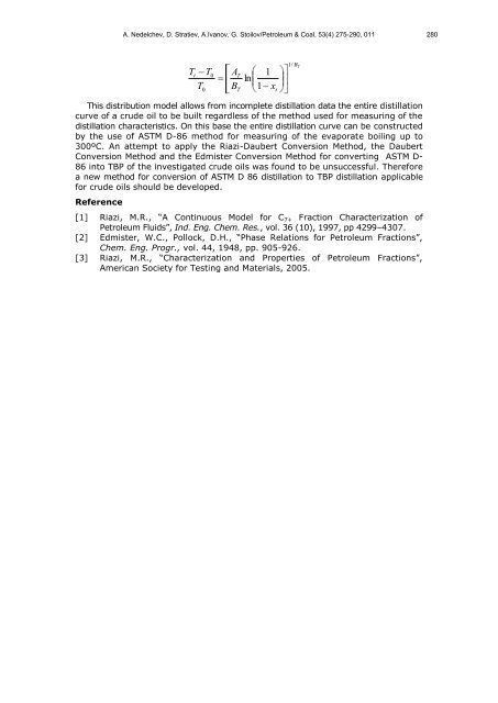 Boiling point distribution of crude oils based on TBP and ASTM D-86 ...